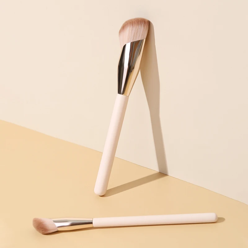 ZOREYA Professiona Makeup Brushes Tools High-End Foundation Concealer Contour Blending Beauty Brush Frosted Wooden Handle