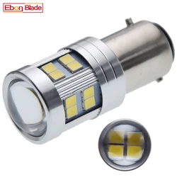 1Pcs Motorcycle LED Headlight Bulb BAX15D 2835 24SMD Motorbike Scooter Moped Headlamp Head Light Car Auto Lamp White 6V 12V 24V
