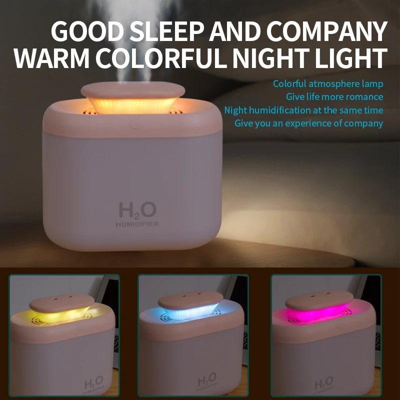 Humidificador de aire Usb, difusor de Aroma ultrasónico, purificador de aire de niebla fría, doble pulverizador de gran capacidad para el hogar, 3300Ml de alta capacidad