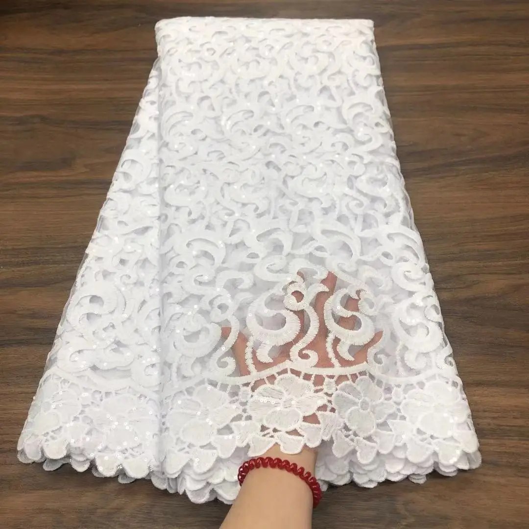 African Cord Lace Fabric for Wedding, High Quality