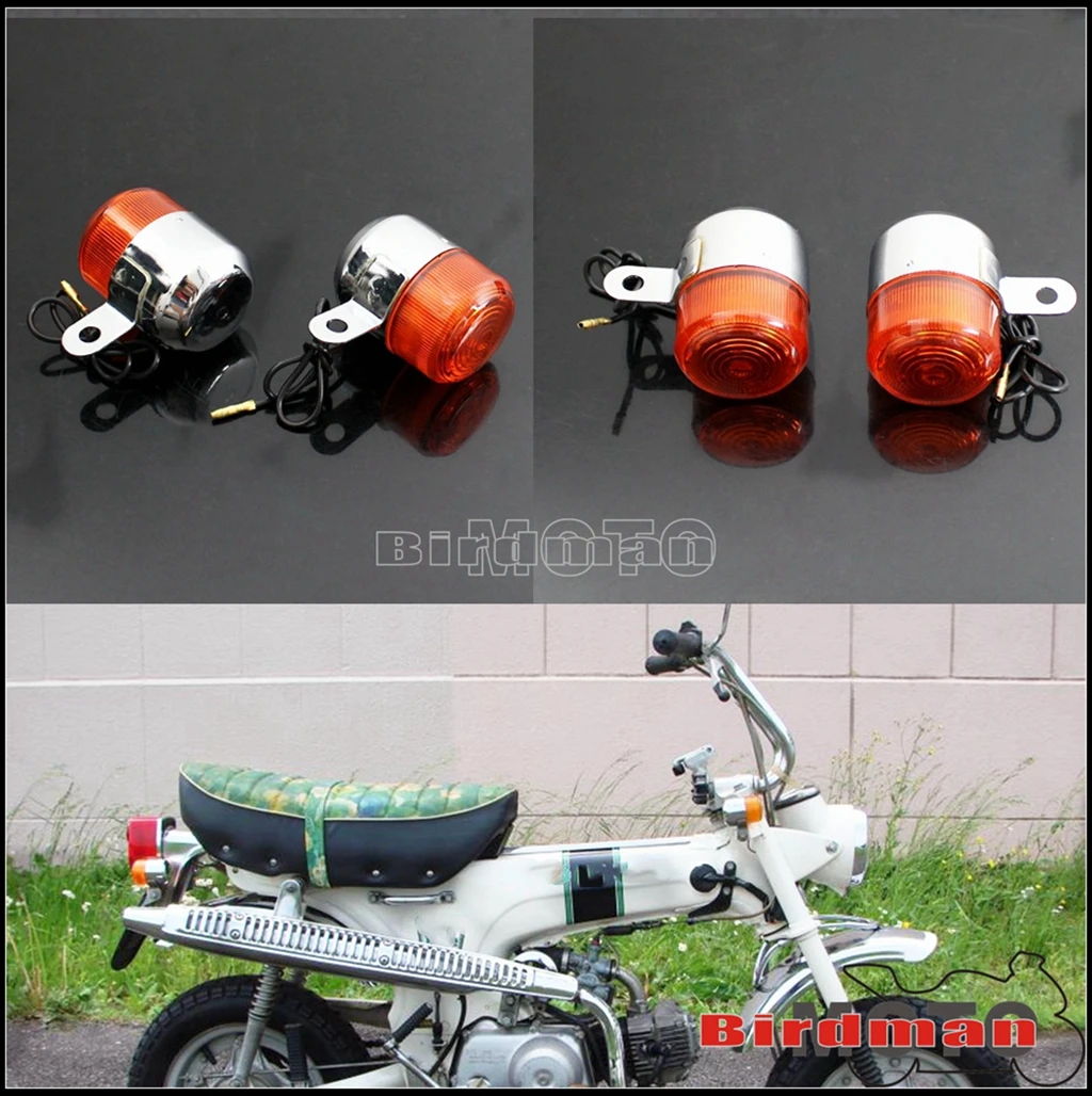 7mm Front Rear Cafe Racer Turn Signal Light  For Honda Dax ST CT Z50 50 70 125cc Chopper Blinker Flash Amber Indicator Lamps