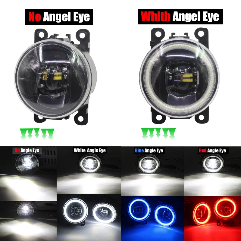 Cawaner For Suzuki Grand Vitara 2 / II Closed Off-Road Vehicle JT 2005-2015 Car 4000LM LED Fog Light Assembly Angel Eye DRL 12V