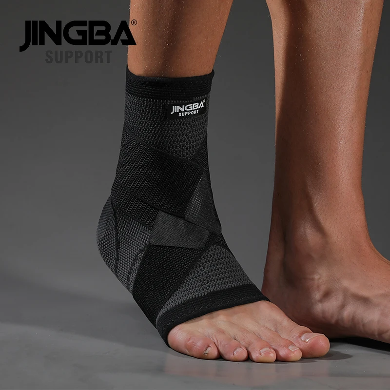 JINGBA SUPPORT 1PCS 3D Nylon Bandage Ankle Support Protector Football Basketball Ankle Brace Protective tobillera deportiva