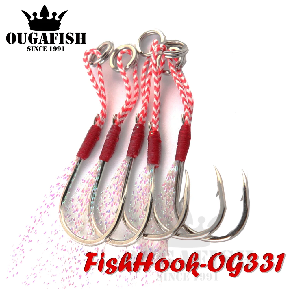 

5pcs/lot Jig Head Fishing Hook Jigs Assist Hook Barbed Jig Hooks High Carbon Steel Slow Jigging Anzuelos De Pesca Mar Anzuelos