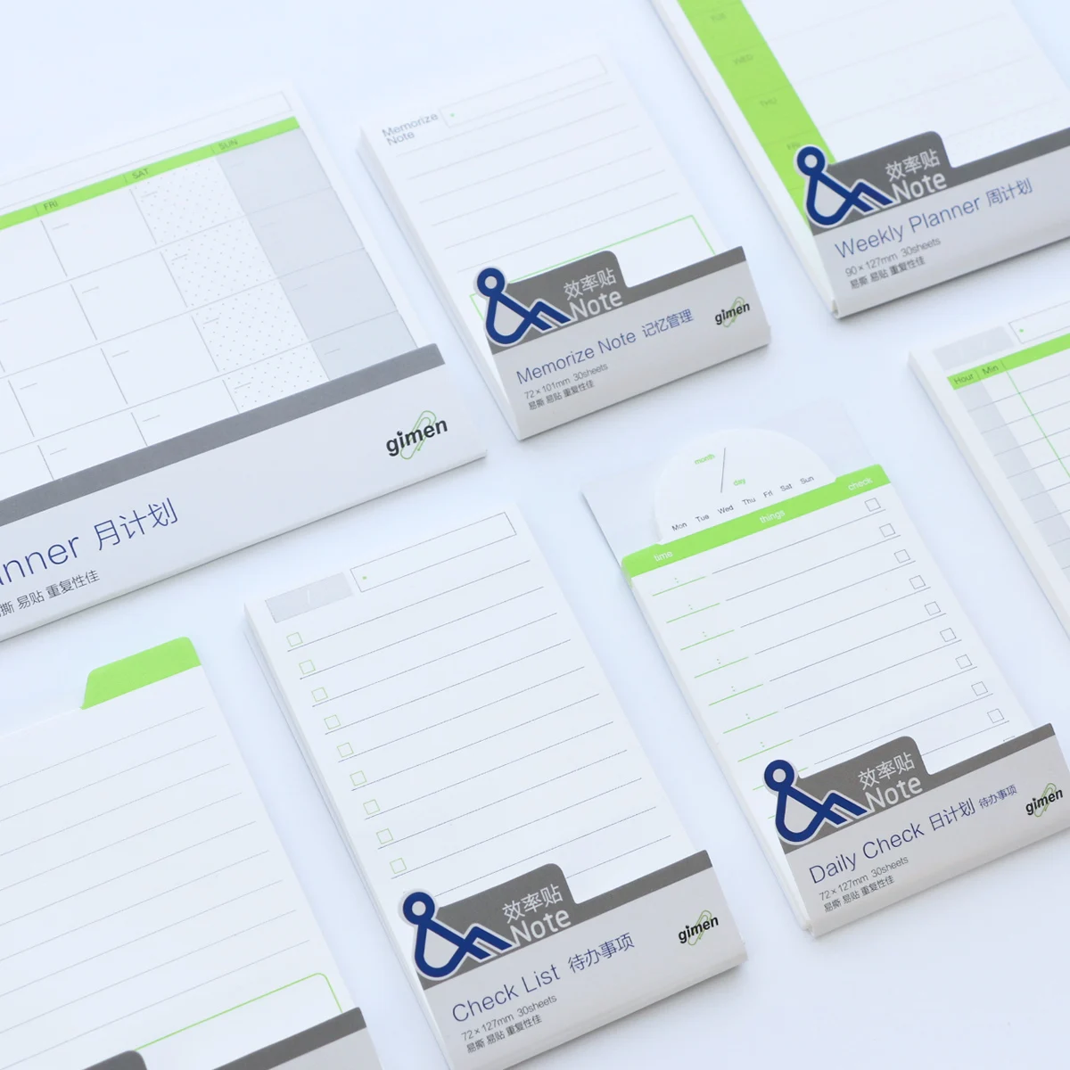SKYSONIC Self-Adhesive Sticky Memo Note Chink List Daily Monthy Weekly Planner Notepad Notebook Kawaii Stationery Supplies image 2