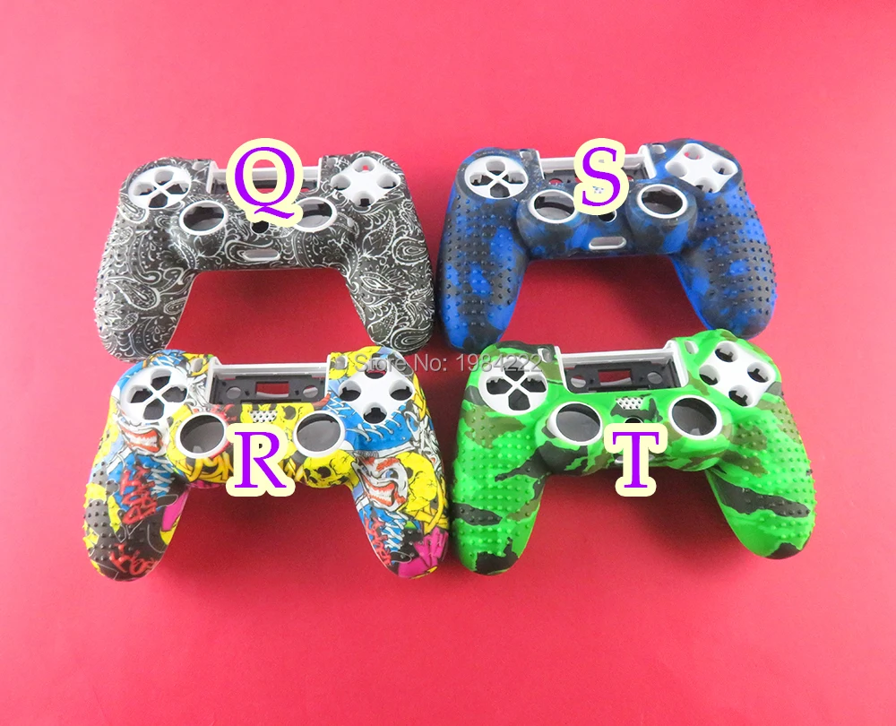 Dla Playstation 4 PS4 Pro PS4 Slim Gamepad Protect kamuflaż Camo żel silikonowy osłony miękkie etui obudowa ochronna Graffiti