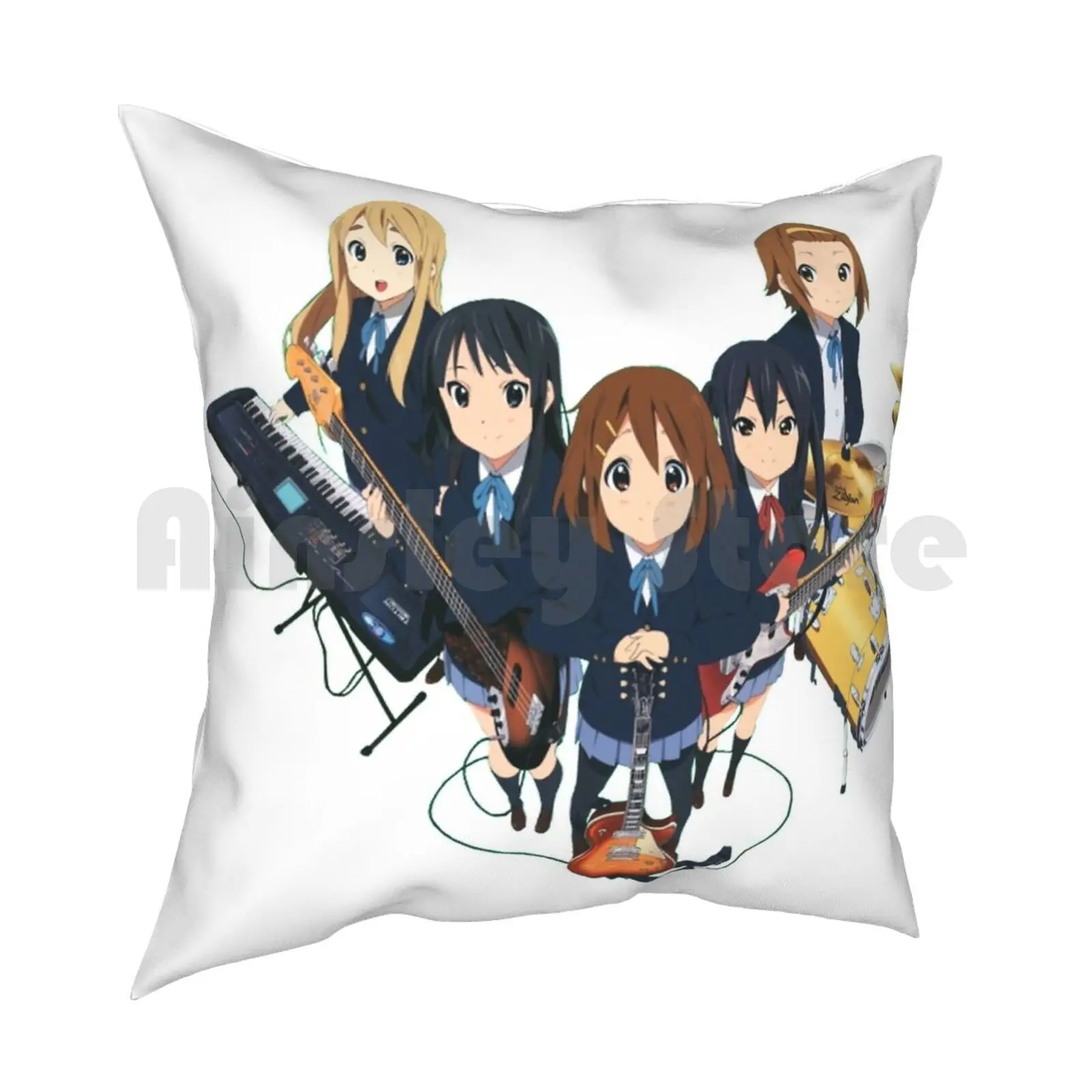 K-On! Cast Pillow Case Printed Home Soft Throw Pillow K On Keion Yui Hirasawa Mio Akiyama Ritsu Tainaka Tsumugi Kotobuki