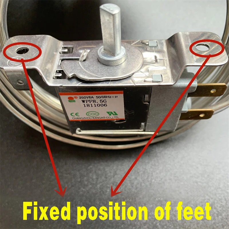 Freezer mechanical thermostat WPF-8.5G Mechanical temperature control switch Freezer refrigerator replacement parts Fixed feet