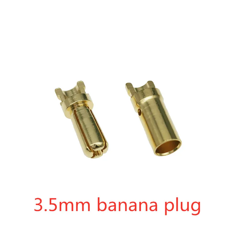 Amass spot 3.5mm male and female banana plug 4 5.5 6.5 8mm high current cross gold plated banana plug