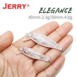 Jerry Elegance 5cm 4cm Minnow Wobbler Blanks Hard Bait Unpainted Fishing Lure Body