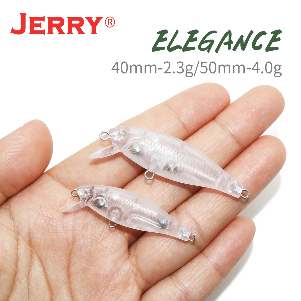 Jerry Elegance 5cm 4cm Minnow Wobbler Blanks Hard Bait Unpainted Fishing Lure Body