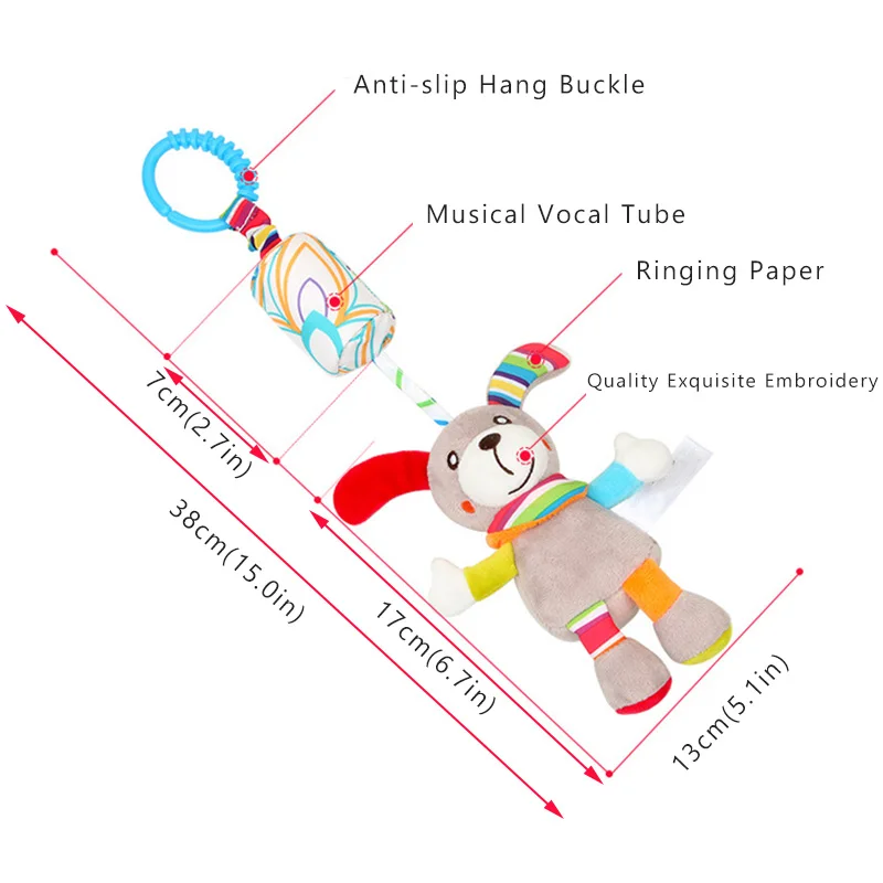 Neugeborenen Baby Plüsch Kinderwagen Spielzeug Baby Rasseln Handys Cartoon Tier Hängenden Glocke Pädagogisches Baby Spielzeug 0-12 Monate Speelgoed