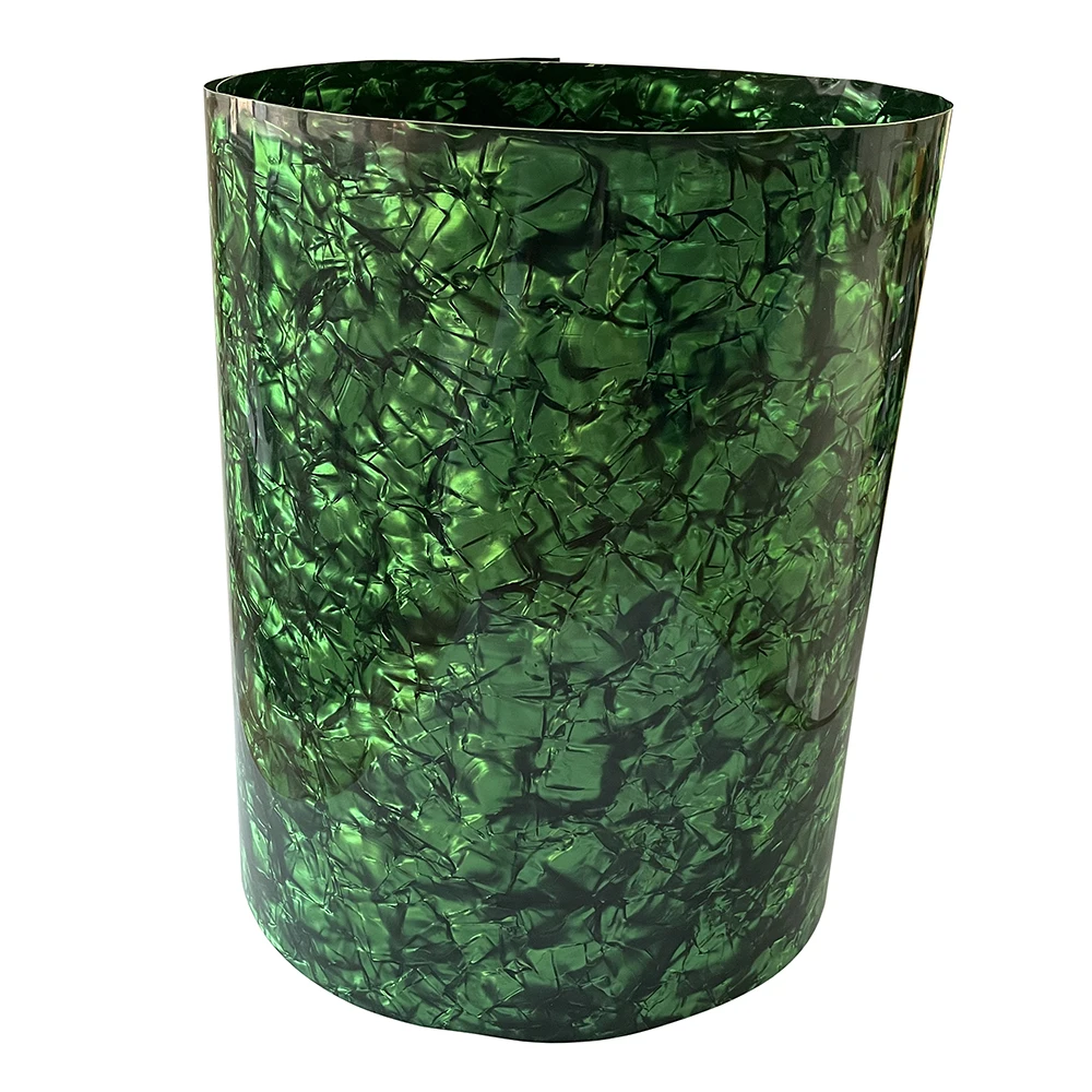 DIY Drum Wrap 0.50mm Diamond Green Celluloid Sheet Musical Instrument Deco Sheet