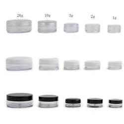 100 X 1g 2g 3g 5g 10g 20g Empty Jars Refillable Bottles Cosmetic Jars Makeup Container Small Round Bottle Little Cream Jar