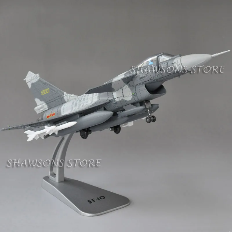 Modelo de avión militar fundido a presión, juguete de Jian-10, China, Jet Fighter, réplica coleccionable, 1:72