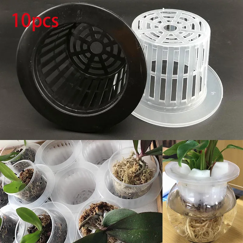 

10Pcs Hydroponic Colonization Mesh Pot Net Cup Basket Plant Grow Holder Hydro Aeroponic Planting Clone Nursery Plant Soilless