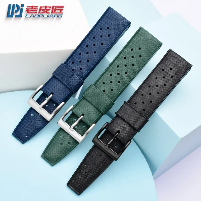 Premium-Grade Tropic Rubber Watch Strap 20mm 22mm For Seiko SRP777J1 New  Band Diving Waterproof Bracelet Black Color