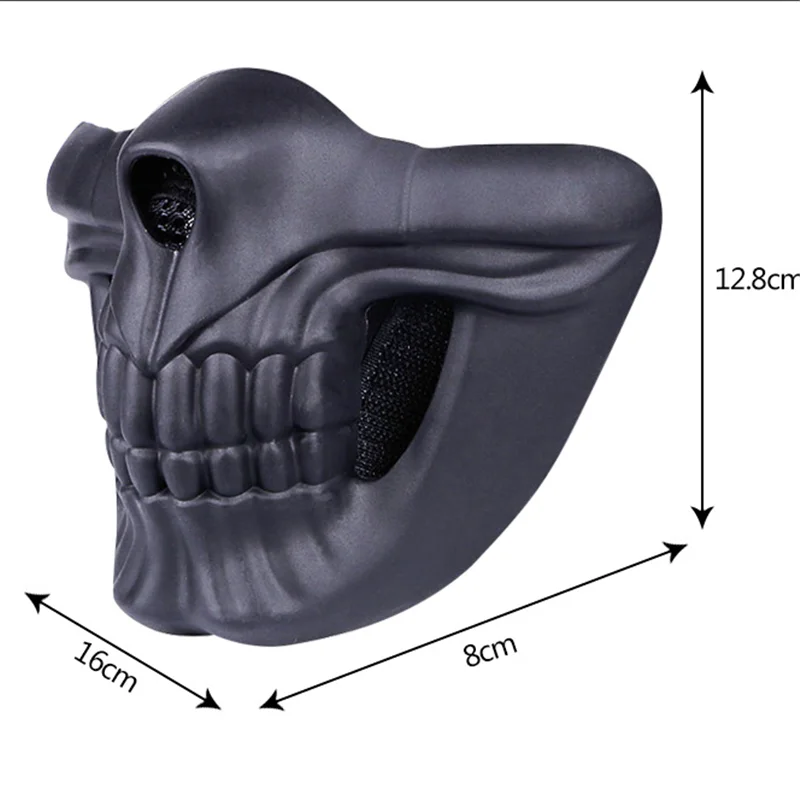 Masques de Camouflage tactiques Paintball, crâne CS Wargame Cosplay chasse tir militaire Airsoft sport demi-masque de Combat facial