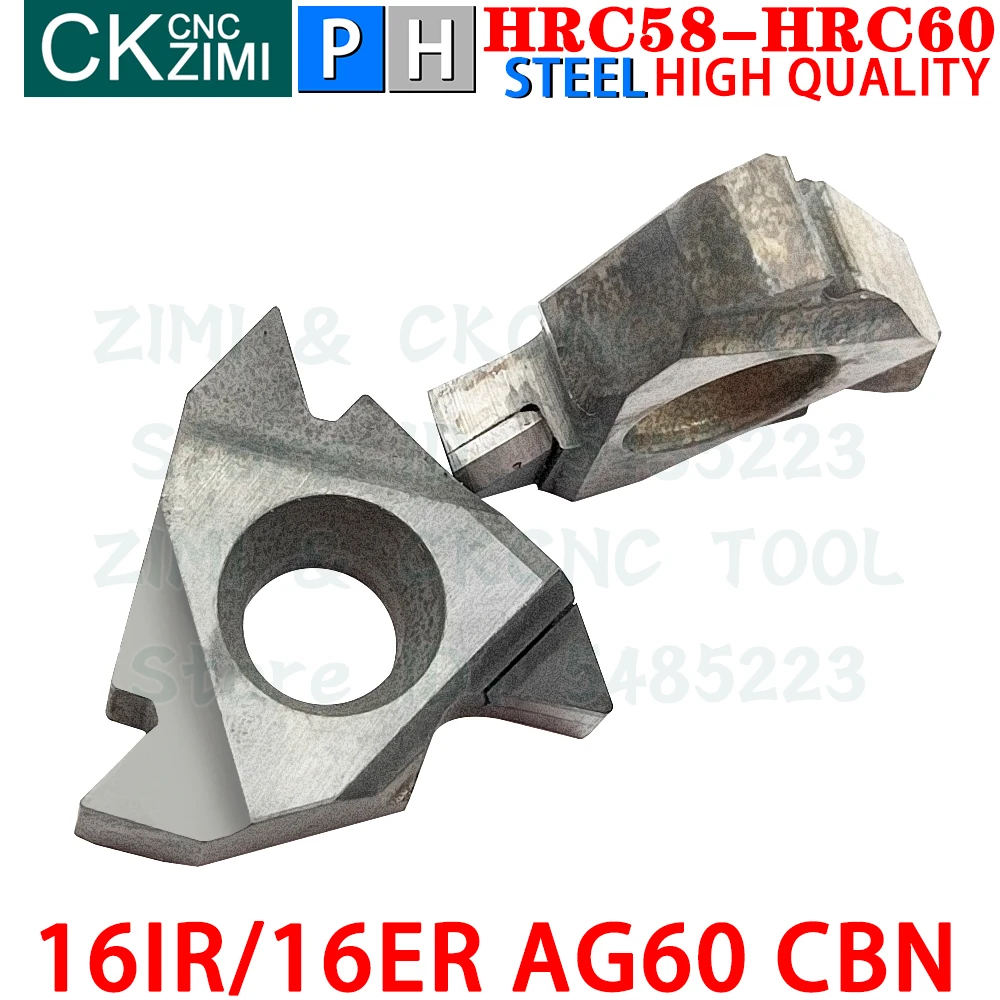 16IR AG60 CBN 16ER AG60 CBN Cubic โบรอนไนไตรด์ภายในด้ายภายนอก CNC เครื่องกลึงโลหะเครื่องกลึงโลหะเครื่องมือ