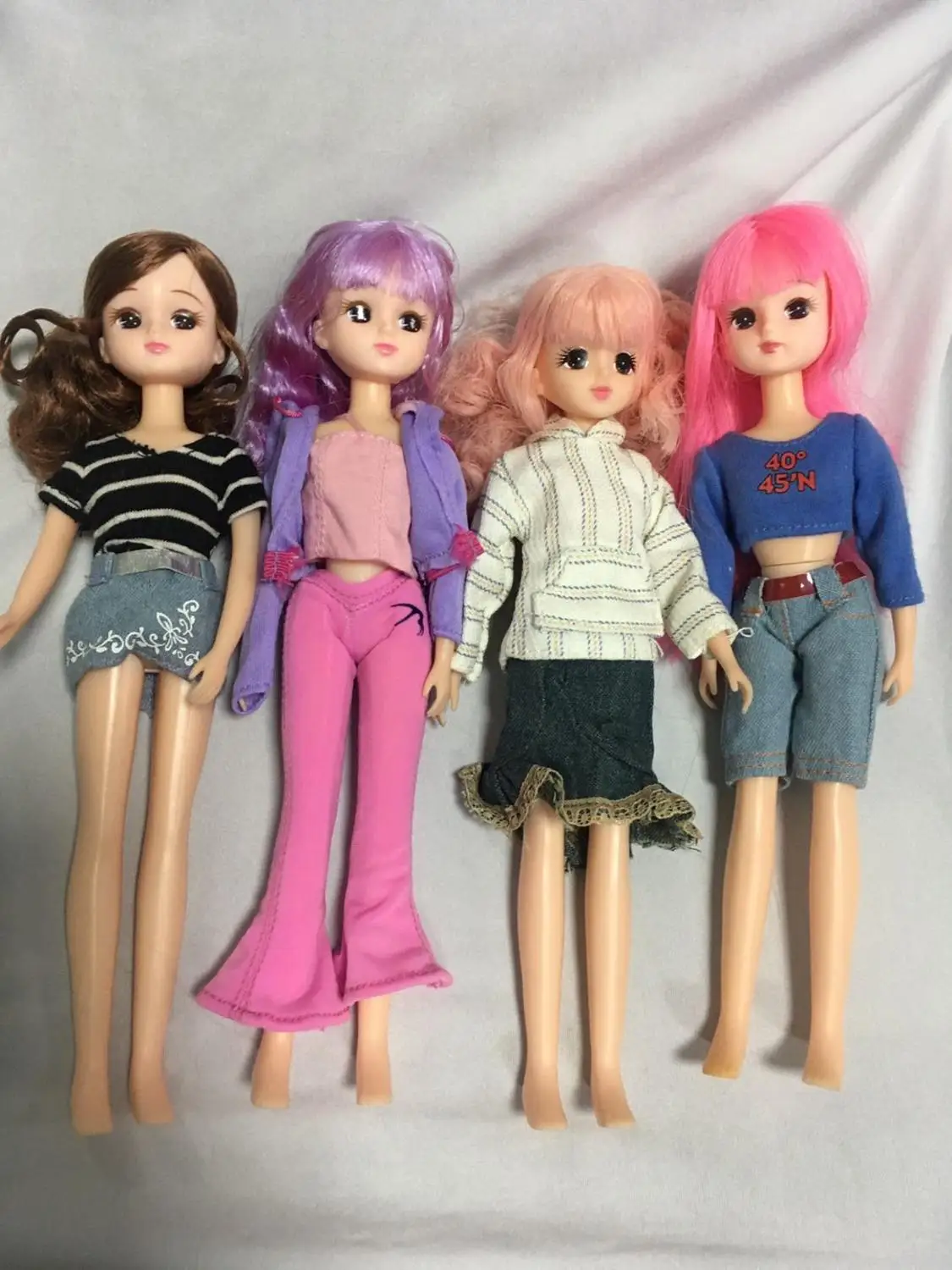 Long Hair Licca Doll Heads With Body Clothes Set Cute Doll Set Girl DIY Playing Doll Parts Original Quality Doll Heads Body Toy