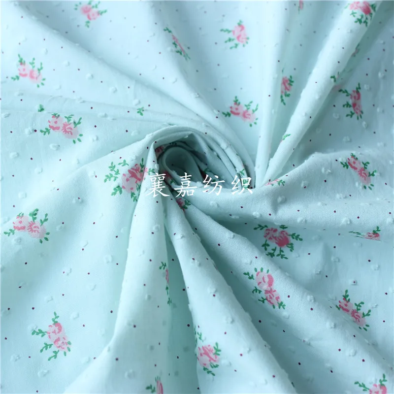 145x50cm Rose Woven Cotton Jacquard Cut Sewing Fabric, Making Classic Small Floral Children\'s Clothing Fabric