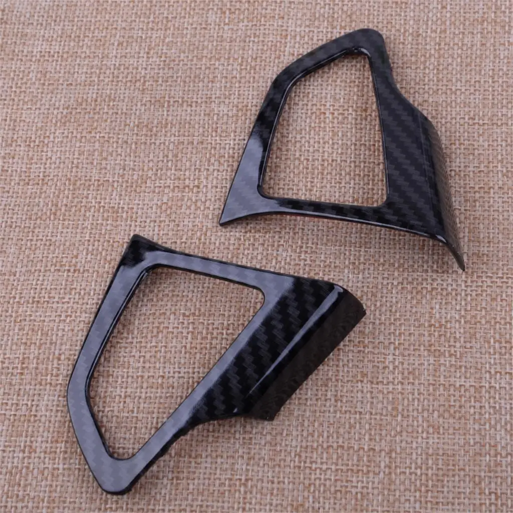 DWCX 3pcs Carbon Fiber Style Interior Steering Wheel Decoration Moilding Frame Cover Trim Fit For Ford Focus 2015 2016 2017 2018