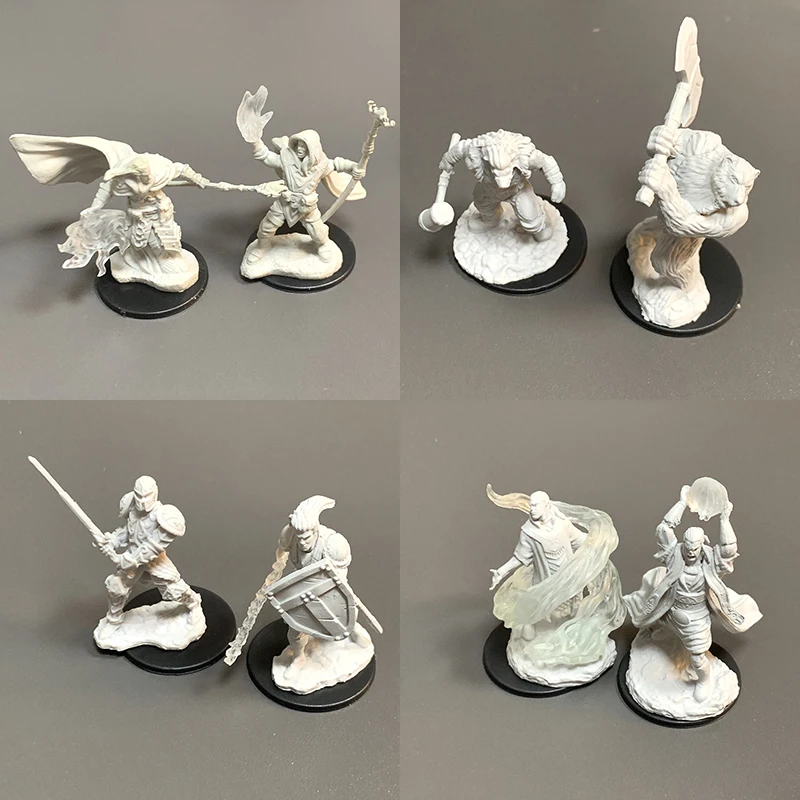 Set Board Game Dwarf Barbarian Bugbears Elf Wizard Fighter Dragons Model Role Playing Miniatures Marvelous Thumbnails TRPG Rare