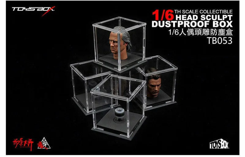 Toys-Box TB053 1/6 Head Sculpt Storage Box Transparent Dust Proof Display Case for 1:6 HT Head Carving Model