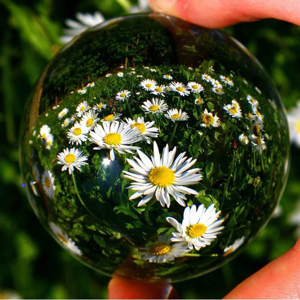 30/40/50/60/70/80mm Klare Glas-Kristallkugel Heilende Glücks-Sphäre Fotografie-Requisiten Lensball Deko-Geschenke – Detail 10