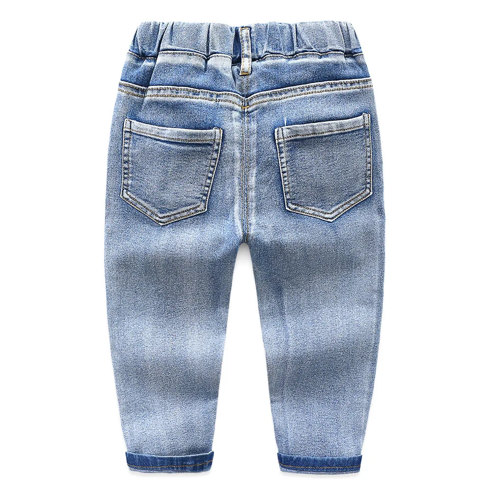 New 2020 Kids Fashion Solid Jeans Long Trousers Pants Boys Classic Denim Pants Baby Jeans Autumn Winter Clothing for 2-8 Years