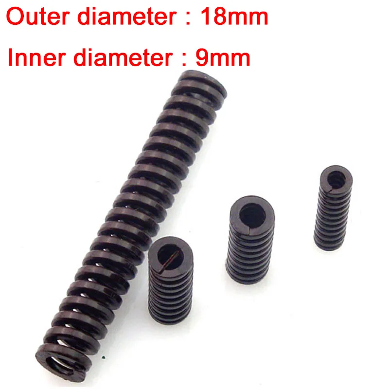 Resorte de compresión de molde troquelado, resortes de estampado de carga Extra pesada marrón OD 18mm ID 9mm para longitud de ensamblaje de Hardware 20mm-100mm, 1 unidad