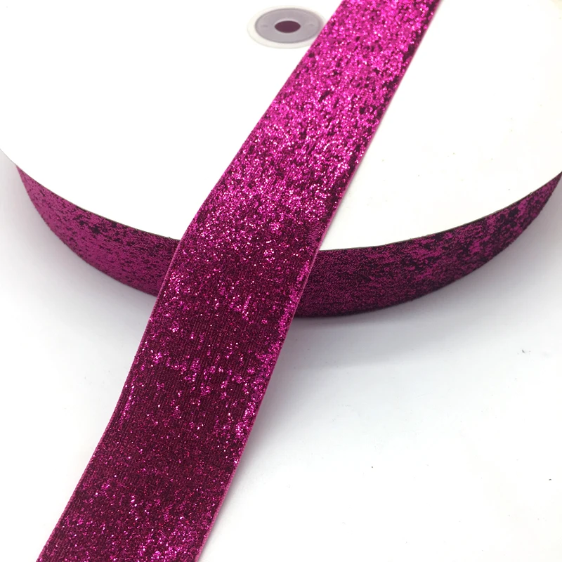 3 Yards 38mm Glitter Velvet Ribbon Wedding Party Decoration Handmade  Gift Wrapping Hair Bowknot DIY Christmas