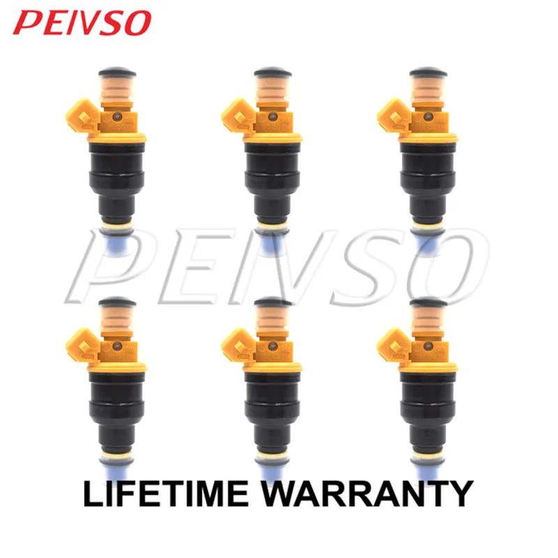 PEIVSO 6pcs 0280150714 852-12131 Fuel Injector For BMW 535I 535IS 635CSI 735I 735IL L6 L7 3.5L L6