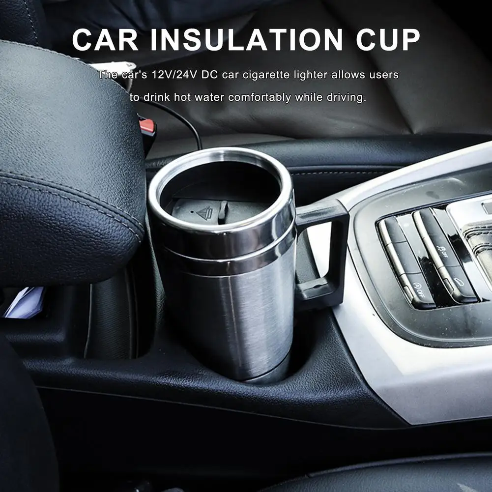 300ml 12V/24V DC Car Heating Cooling Cup Electric Car Kettle Safe Removable Travel USB Heating Cup for Car Winter Accessories