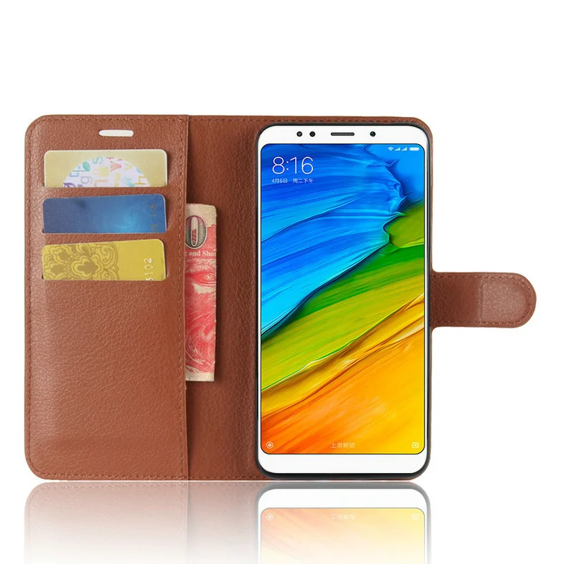 Para Xiaomi Redmi 5 Plus funda de teléfono tipo billetera para Xiaomi Redmi 5 16GB 3GB 32GB 64GB Funda de cuero con tapa con soporte Etui Fundas