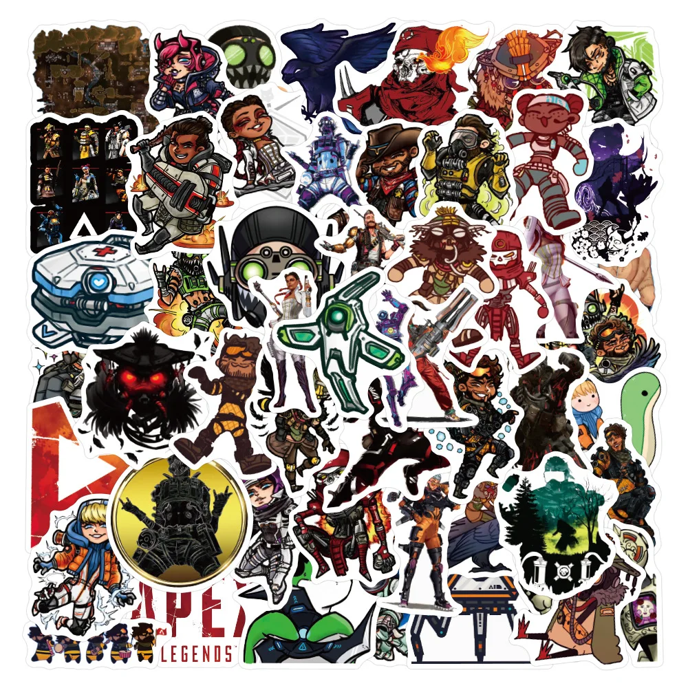 

10/30/50pcs Apex Legends Game Graffiti Stickers Car Computer Laptop Phone Bike Luggage Fridge Guitar Waterproof Sticker for Kids