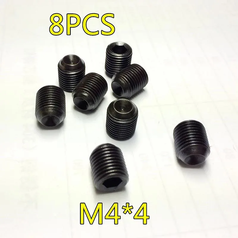 8pcs M4*4 Grub Head Screw Hexagon Headless RC Car Hardware 1/10 HSP 02099 Spare Parts Replacement