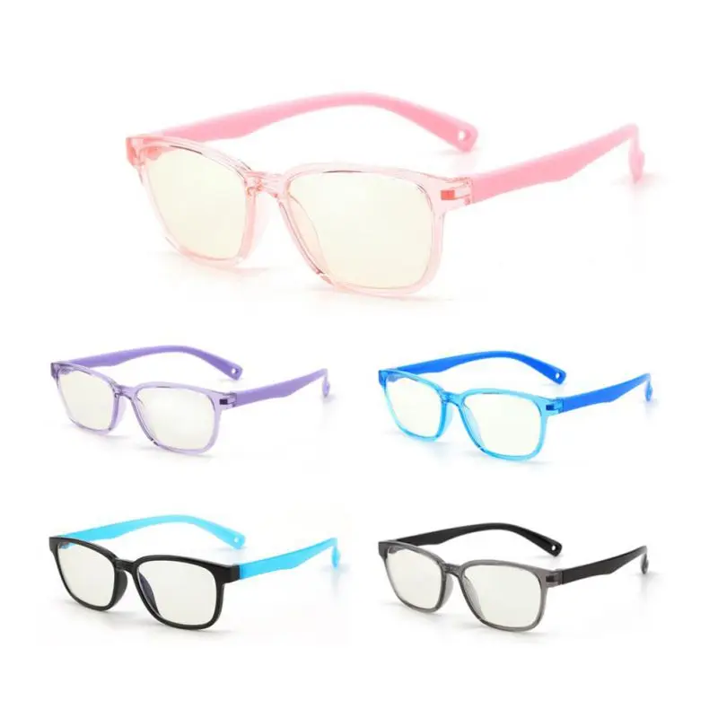 Baby Anti-blue Light Silicone Glasses Brand Children High Quality Soft Frame Goggle Plain Glasses Kids Eye Fame Eywear