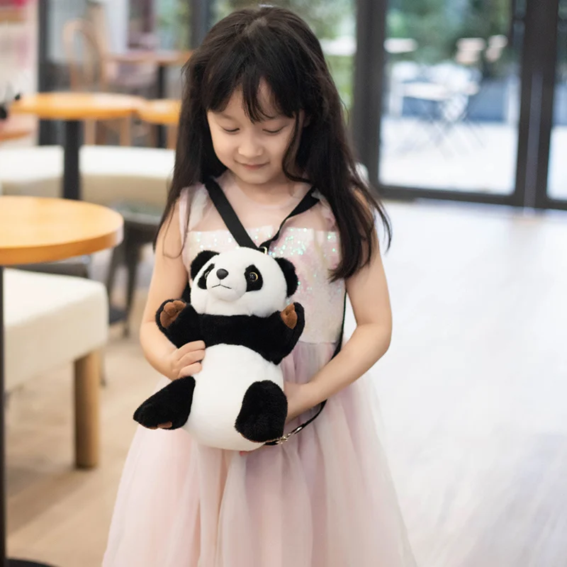 Mochila de hombro Kawaii con Panda, bolso cruzado, monedero, bolsas de mensajero, oso de peluche, juguete para niñas, novia, niños, regalo para niños