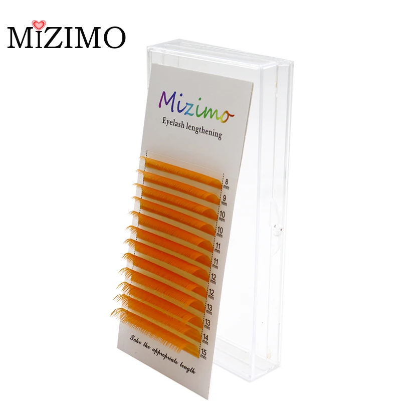 The orange color 8-15 length is mixed with natural softness to extend the professional grafting false eyelash makeup 0.07/0.10