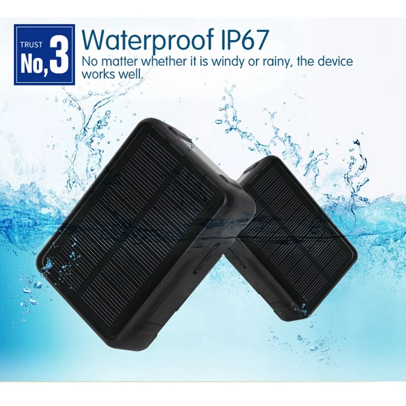 RF-V34 Waterproof Solar GPS Tracker 9000MAh Power Sheep Cow Cattle GSM WiFi Tracking Voice SOS Alarm Free Platform