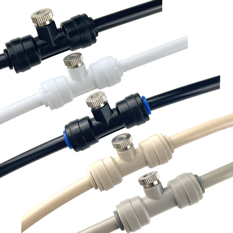 DC12V 60W pompa wodna opryskiwacz Patio System chłodzenia mgłą UNC 10-24 srebrny mosiądz dysze przeciwmgielne zaparowanie do zestawu wentylatora