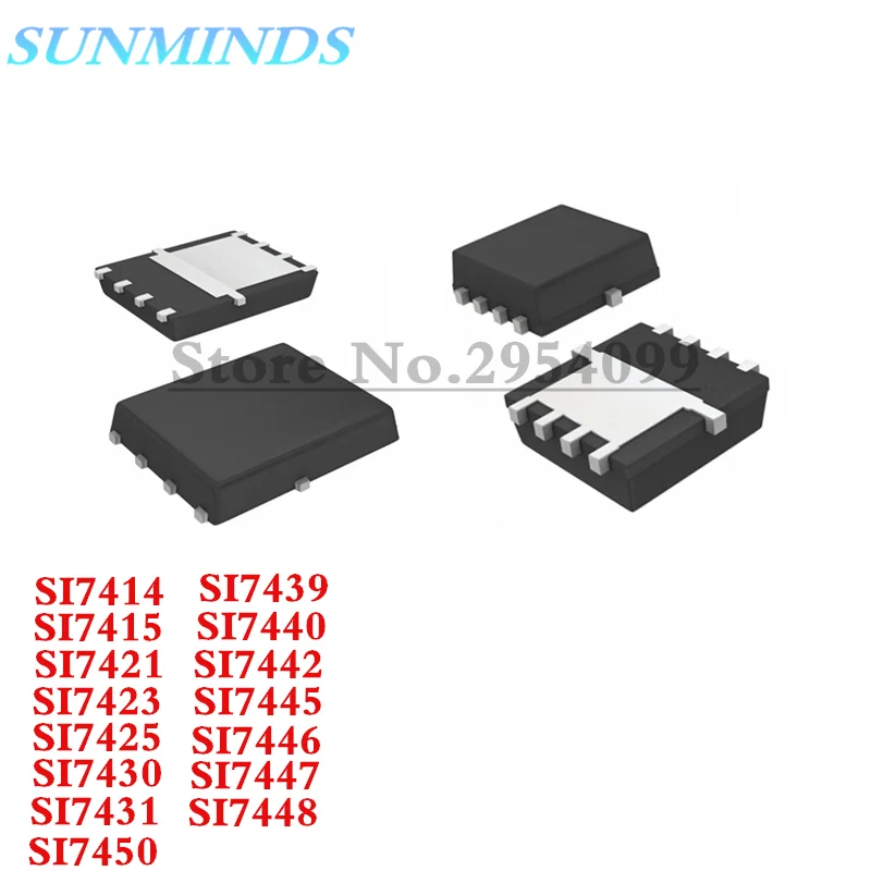 Lot de 10 pièces SI7414 SI7415 SI7421 SI7423 SI7425 SI7430 SI7431 SI7439 SI7440 SI7442 SI7445 SI7446 SI7447 SI7448 SI7450 QFN IC