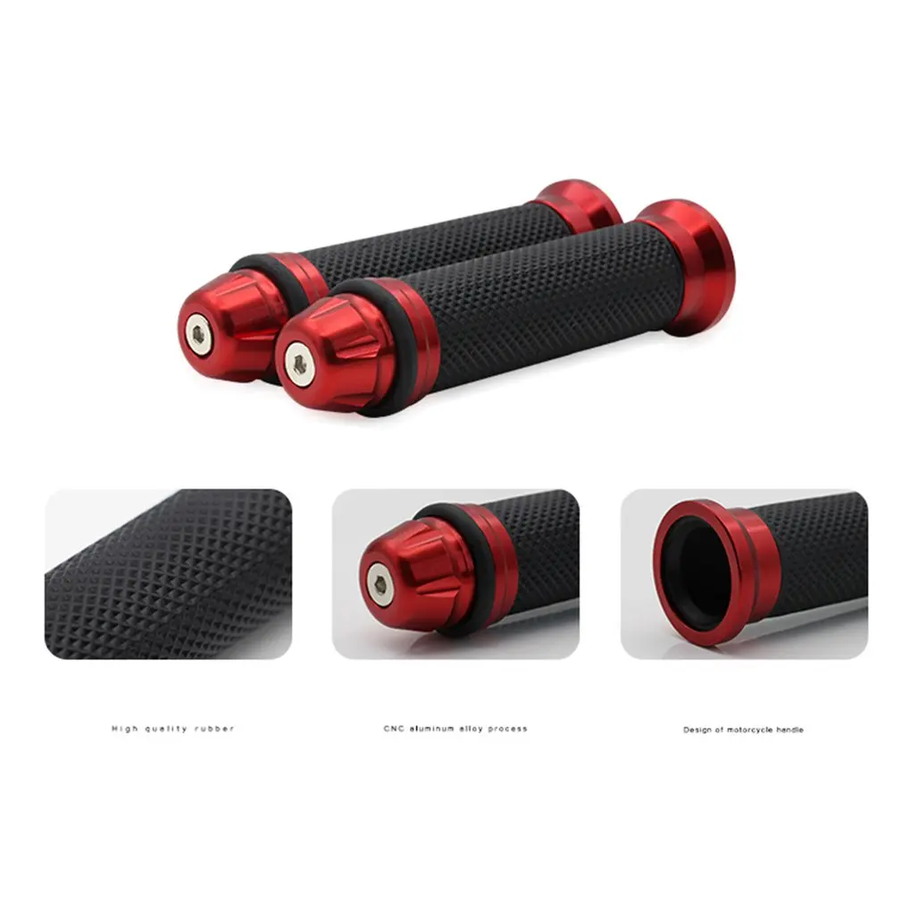 1 Pair 7/8\'\' Anti-Slip Motorcycle grips hand Handlebar Bar Grips Bicycle Rubber Mountain Cycle Handle Handlebar Bar Grips