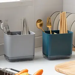 Drainer Bucket Organization Chopsticks Tube Tableware Storage Holder Kitchen Organizer Rack Cutlery Shelf Chopstick Drain Box