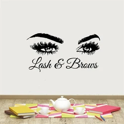 Beauty Salon Eyes Wall Sticker Vinyl Decor Sticker For Bedroom Living Room Lash And Brows Wallsticker Murals