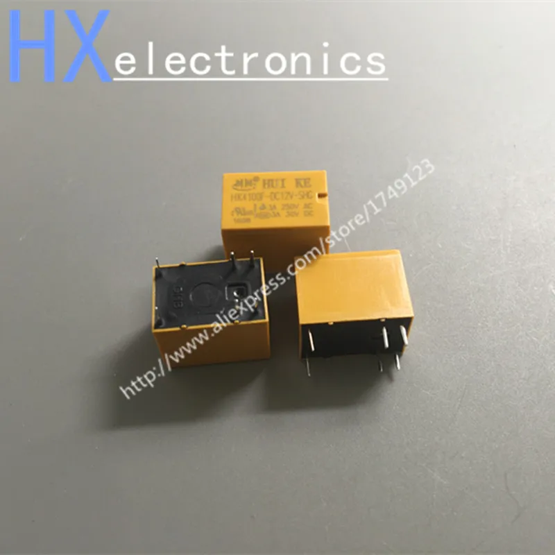 10PCS HK4100F-DC3V-SHG HK4100F-DC5V-SHG HK4100F-DC12V-SHG 3V/9V/24V 6 Feet Relay 12V 3A Genuine New