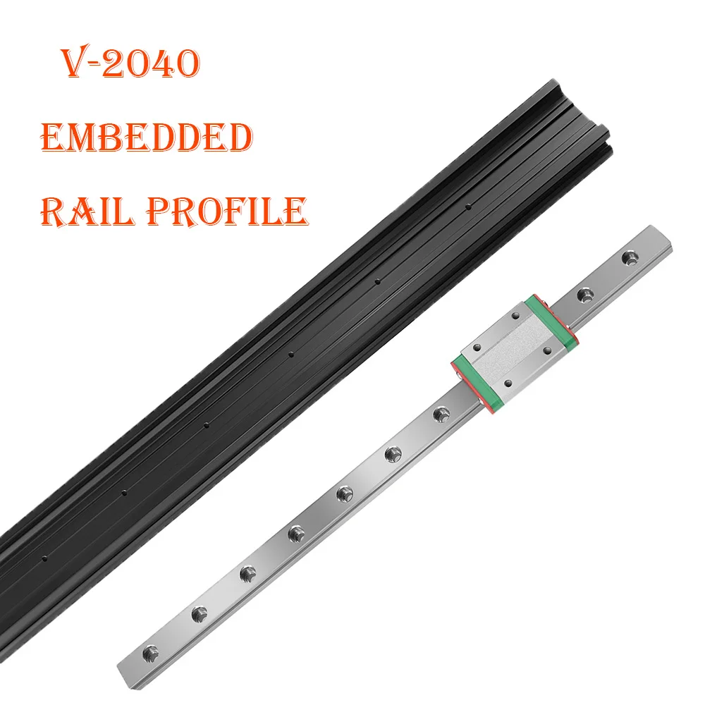 2040 V-SLOT ALUMINUM PROFILE+MGN 12C 12H 200/300/350/400/450/500MM LINEAR GUIDE FOR CNC LASER ENGRAVING MACHINE 3D PRINTER FRAME