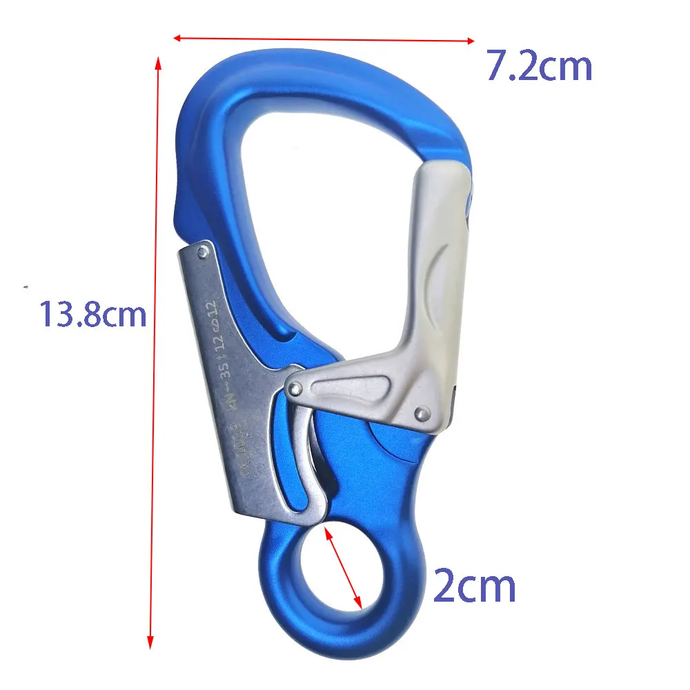 35KN Outdoor Rock Climbing Carabiner 30KN Mountaineering Downhill Safety Hook Via Ferrata Buckle Working At Height Equipment