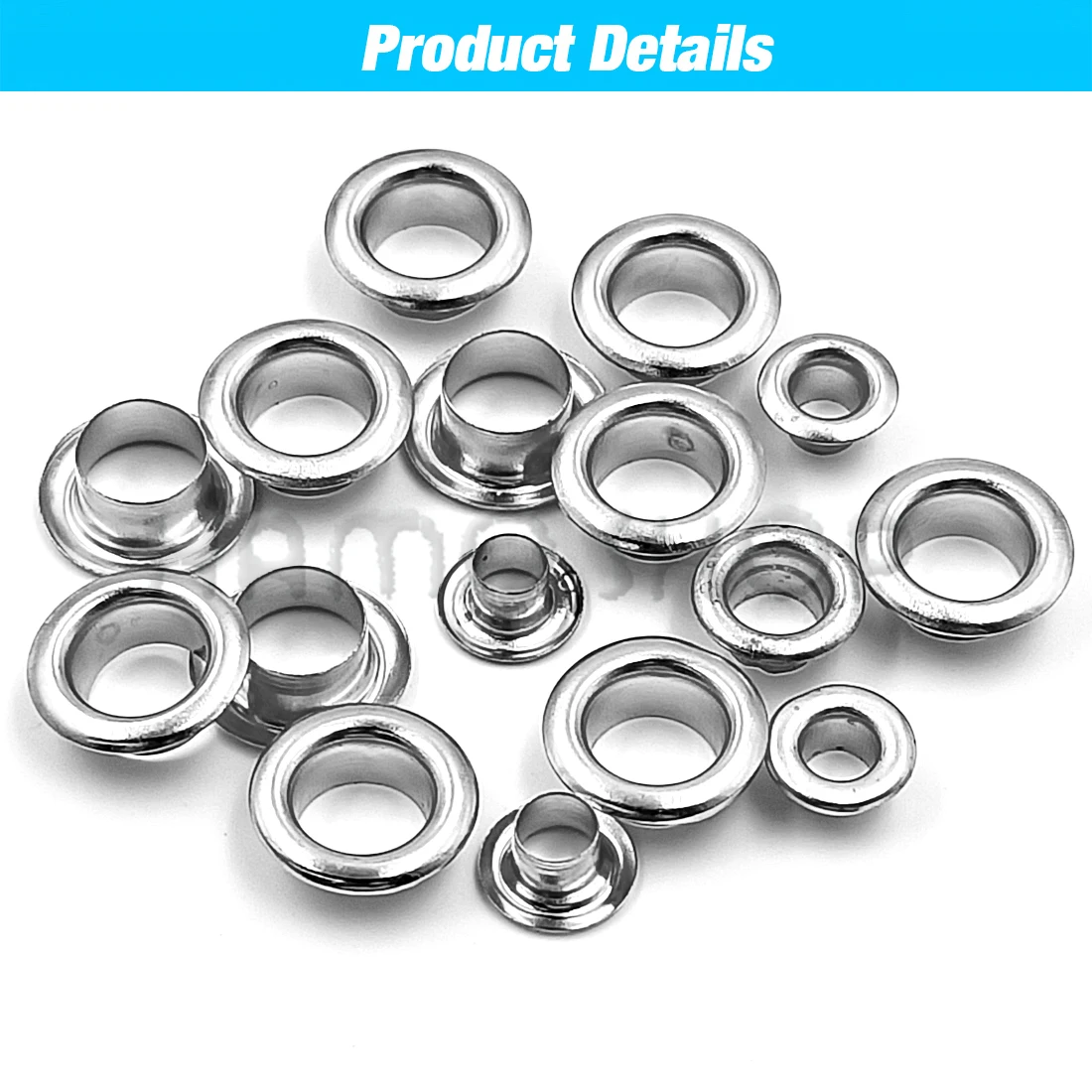 50set Silver Colors Metal Eyelet Grommets With Eyelet Punch Die Tool Set For DIY Leathercraft Clothing Accessories Shoes Belt